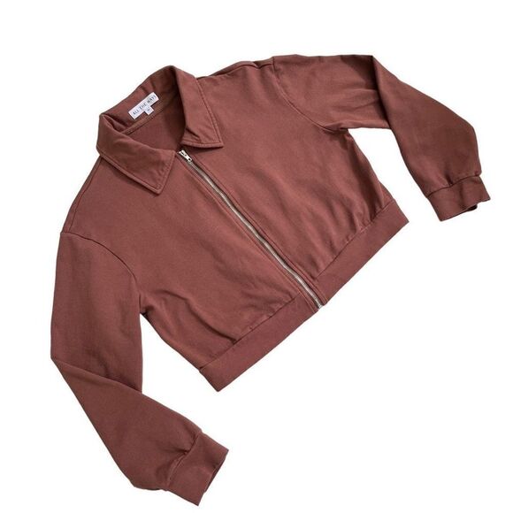ALL THE WAYS Stasia Zip Up in Brown - Picture 2 of 9